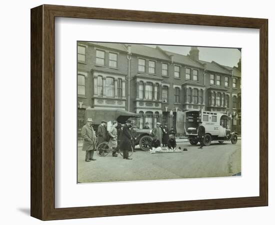 Road Accident, Calabria Road, Islington, London, 1925-null-Framed Photographic Print