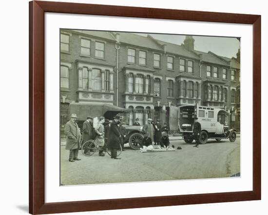 Road Accident, Calabria Road, Islington, London, 1925-null-Framed Photographic Print