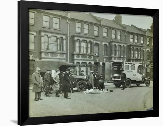 Road Accident, Calabria Road, Islington, London, 1925-null-Framed Photographic Print