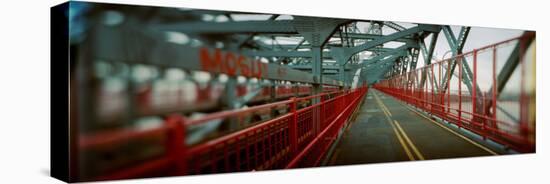 Road Across a Suspension Bridge, Williamsburg Bridge, New York City, New York State, USA-null-Stretched Canvas