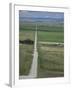 Road Across Prairie Wheatlands, South of Calgary, Alberta, Canada-Tony Waltham-Framed Photographic Print