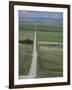 Road Across Prairie Wheatlands, South of Calgary, Alberta, Canada-Tony Waltham-Framed Photographic Print