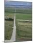 Road Across Prairie Wheatlands, South of Calgary, Alberta, Canada-Tony Waltham-Mounted Photographic Print