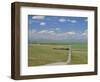 Road Across Prairie Wheatlands, South of Calgary, Alberta, Canada-Anthony Waltham-Framed Photographic Print