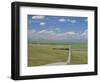 Road Across Prairie Wheatlands, South of Calgary, Alberta, Canada-Anthony Waltham-Framed Photographic Print