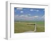 Road Across Prairie Wheatlands, South of Calgary, Alberta, Canada-Anthony Waltham-Framed Photographic Print