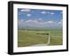 Road Across Prairie Wheatlands, South of Calgary, Alberta, Canada-Anthony Waltham-Framed Photographic Print