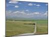 Road Across Prairie Wheatlands, South of Calgary, Alberta, Canada-Anthony Waltham-Mounted Photographic Print