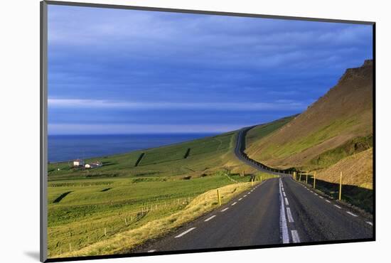 Road Along Icelandic Coast-null-Mounted Photographic Print