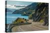 Road along Lake Wakatipu, Queenstown, New Zealand-Naruedom Yaempongsa-Stretched Canvas