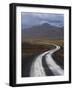 Road and Landscape in Vatsnes Peninsula, with Snow-Covered Mountains in October of Iceland-Patrick Dieudonne-Framed Photographic Print