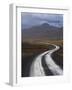 Road and Landscape in Vatsnes Peninsula, with Snow-Covered Mountains in October of Iceland-Patrick Dieudonne-Framed Photographic Print