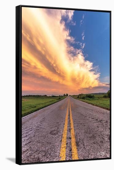 Road and Sky Meeting-Donnie Quillen-Framed Stretched Canvas