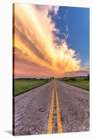 Road and Sky Meeting-Donnie Quillen-Stretched Canvas