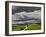 Road and Storm Clouds, Tuscany region, Itay-Adam Jones-Framed Photographic Print