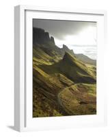 Road Ascending the Quiraing, Isle of Skye, Scotland-David Wall-Framed Photographic Print