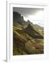 Road Ascending the Quiraing, Isle of Skye, Scotland-David Wall-Framed Photographic Print