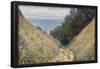 Road at La Cavée, Pourville. Date/Period: 1882. Painting. Oil on canvas. Height: 603 mm (23.74 i...-Claude Monet-Framed Poster