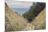 Road at La Cavée, Pourville. Date/Period: 1882. Painting. Oil on canvas. Height: 603 mm (23.74 i...-Claude Monet-Mounted Poster