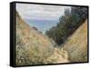 Road at La Cavée, Pourville-Claude Monet-Framed Stretched Canvas