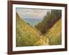 Road At La Cavee-Claude Monet-Framed Art Print