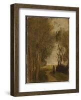 Road at Lisiere De Bois, C.1860-65-Jean-Baptiste-Camille Corot-Framed Giclee Print