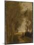 Road at Lisiere De Bois, C.1860-65-Jean-Baptiste-Camille Corot-Mounted Giclee Print