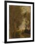 Road at Lisiere De Bois, C.1860-65-Jean-Baptiste-Camille Corot-Framed Giclee Print