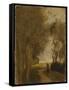 Road at Lisiere De Bois, C.1860-65-Jean-Baptiste-Camille Corot-Framed Stretched Canvas