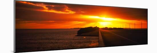 Road at Sunset, Key Largo, Florida Keys, Florida, USA-null-Mounted Photographic Print