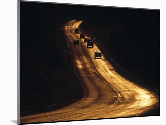 Road at Sunset, New Mexico, USA-Walter Bibikow-Mounted Photographic Print