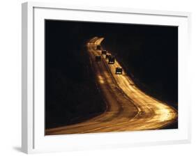 Road at Sunset, New Mexico, USA-Walter Bibikow-Framed Photographic Print