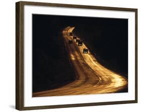 Road at Sunset, New Mexico, USA-Walter Bibikow-Framed Photographic Print