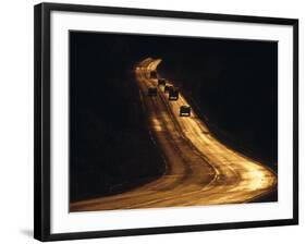 Road at Sunset, New Mexico, USA-Walter Bibikow-Framed Photographic Print