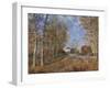 Road at the Forest Fringe (Forest of Fontainebleau Near Moret-Su-Loing), 1883-Alfred Sisley-Framed Giclee Print