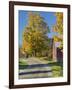 Road Beside Classic Farm in Autumn, New Hampshire, USA-Adam Jones-Framed Premium Photographic Print