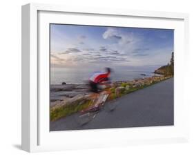 Road Bicycling in Acadia National Park, Maine, Usa-Chuck Haney-Framed Photographic Print