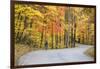 Road Bicycling in Autumn at Brown County State Park, Indiana, USA-Chuck Haney-Framed Photographic Print