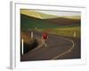 Road Bicycling in the Palouse Country Near Pullman, Washington, USA-Chuck Haney-Framed Photographic Print