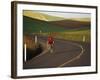 Road Bicycling in the Palouse Country Near Pullman, Washington, USA-Chuck Haney-Framed Photographic Print