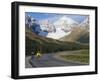 Road Bicycling on the Icefields Parkway, Banff National Park, Alberta, Canada-Chuck Haney-Framed Photographic Print