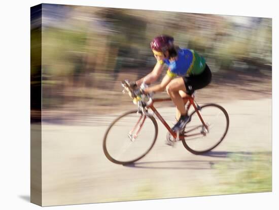 Road Biker in Vail, Colorado, USA-Lee Kopfler-Stretched Canvas