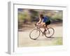 Road Biker in Vail, Colorado, USA-Lee Kopfler-Framed Photographic Print