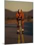 Road Biker, Santa Fe, New Mexico, USA-Lee Kopfler-Mounted Premium Photographic Print