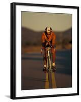 Road Biker, Santa Fe, New Mexico, USA-Lee Kopfler-Framed Photographic Print