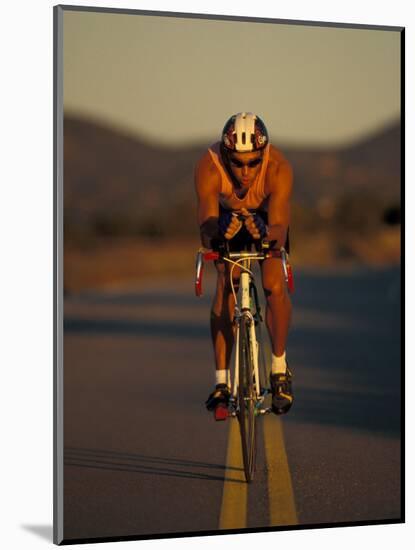 Road Biker, Santa Fe, New Mexico, USA-Lee Kopfler-Mounted Photographic Print