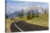 Road Biking in Grand Teton National Park, Wyoming, USA-Chuck Haney-Stretched Canvas