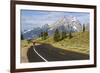 Road Biking in Grand Teton National Park, Wyoming, USA-Chuck Haney-Framed Photographic Print