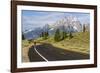 Road Biking in Grand Teton National Park, Wyoming, USA-Chuck Haney-Framed Photographic Print