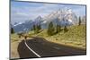 Road Biking in Grand Teton National Park, Wyoming, USA-Chuck Haney-Mounted Photographic Print